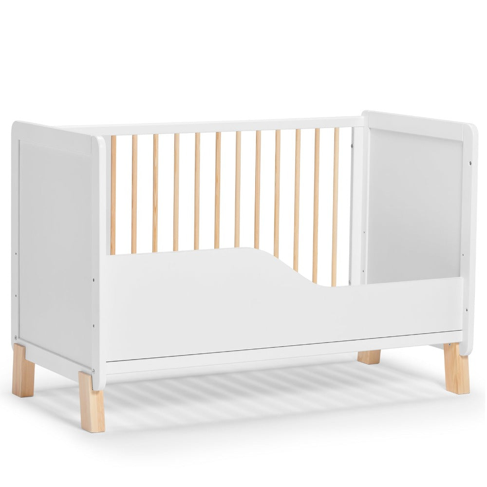 Kinderkraft Nico Wooden Cot White-Cribs & Cots-Kinderkraft-Toycra