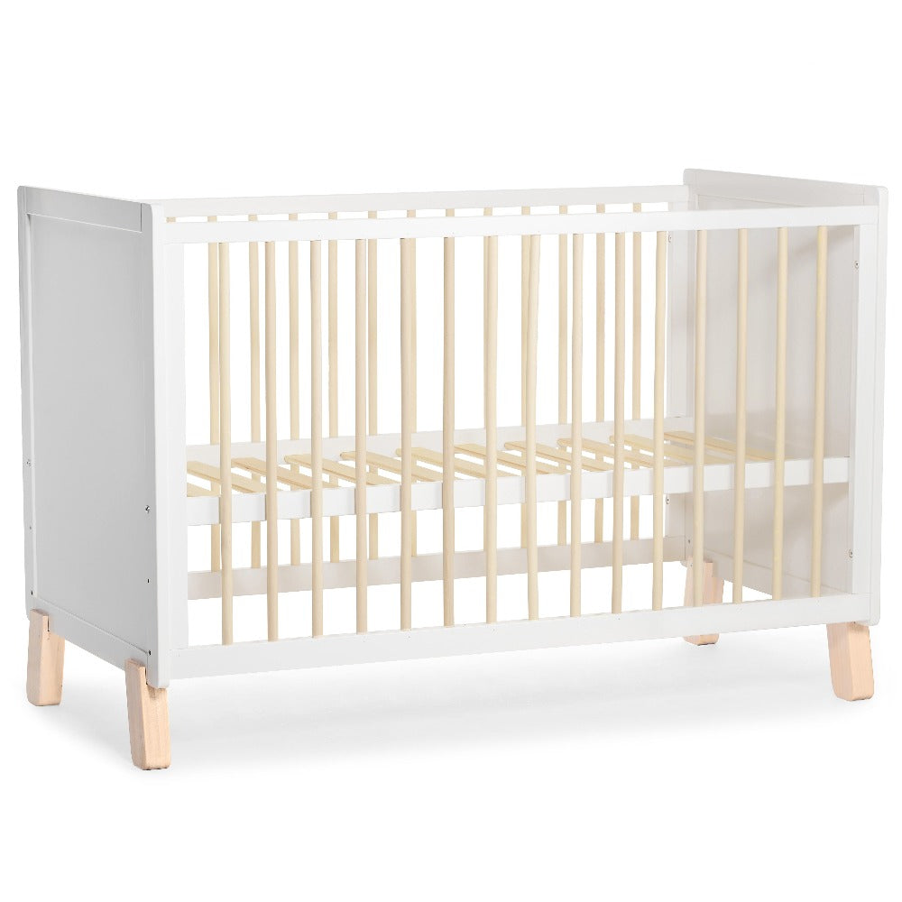 Kinderkraft Nico Wooden Cot White-Cribs & Cots-Kinderkraft-Toycra