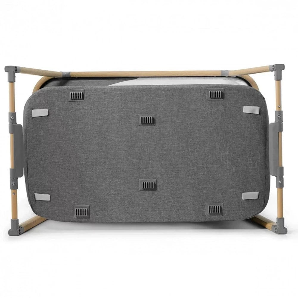 Kinderkraft Sofi Travel Cot With Playpen Function Grey-Cribs & Cots-Kinderkraft-Toycra