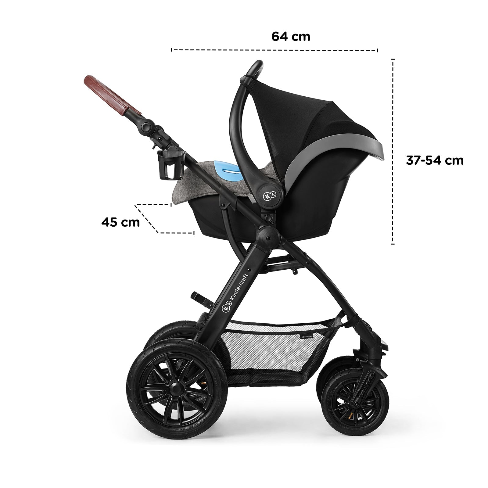 Kinderkraft Xmoov 3In1 Travel System with Car Seat included-Stroller-Kinderkraft-Toycra