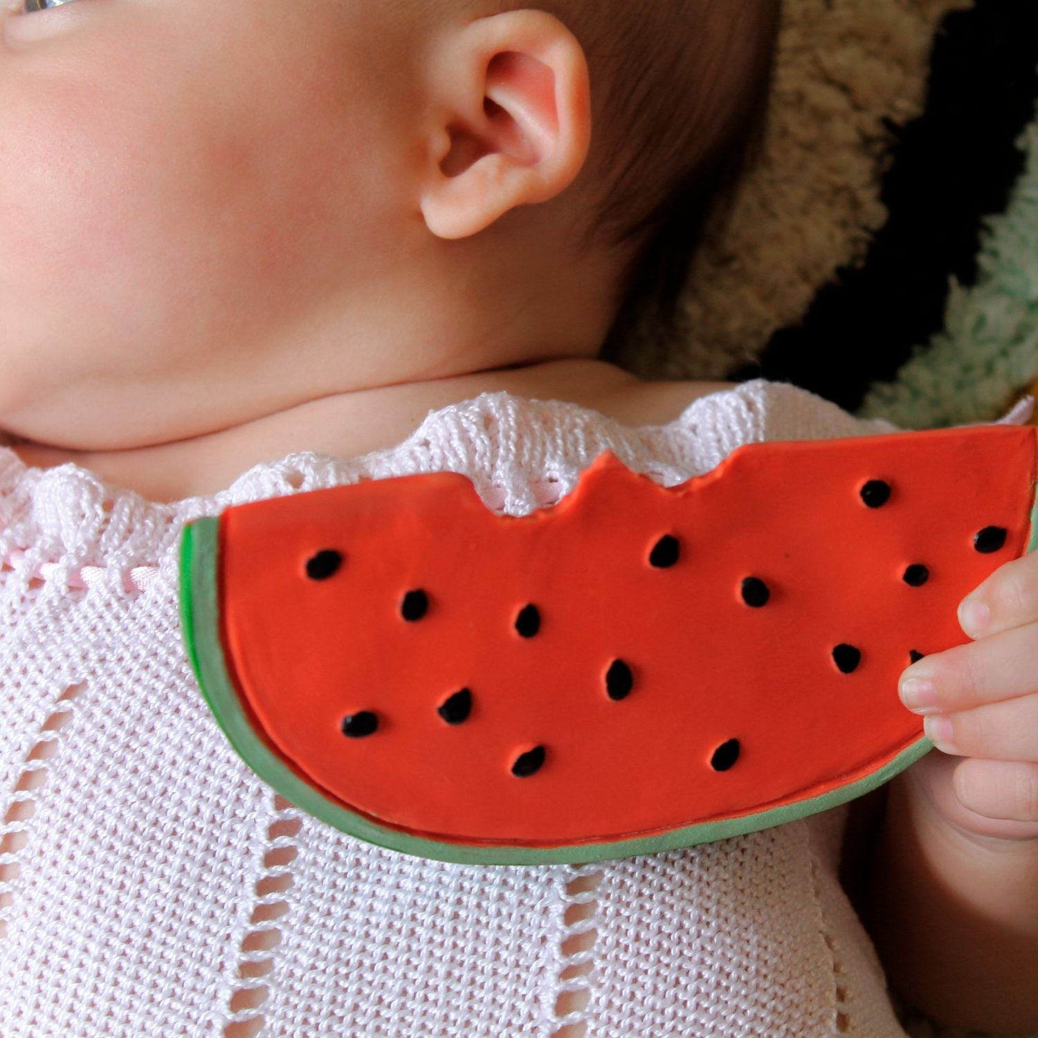 Oli & Carol Wally The Watermelon Natural Rubber Teether