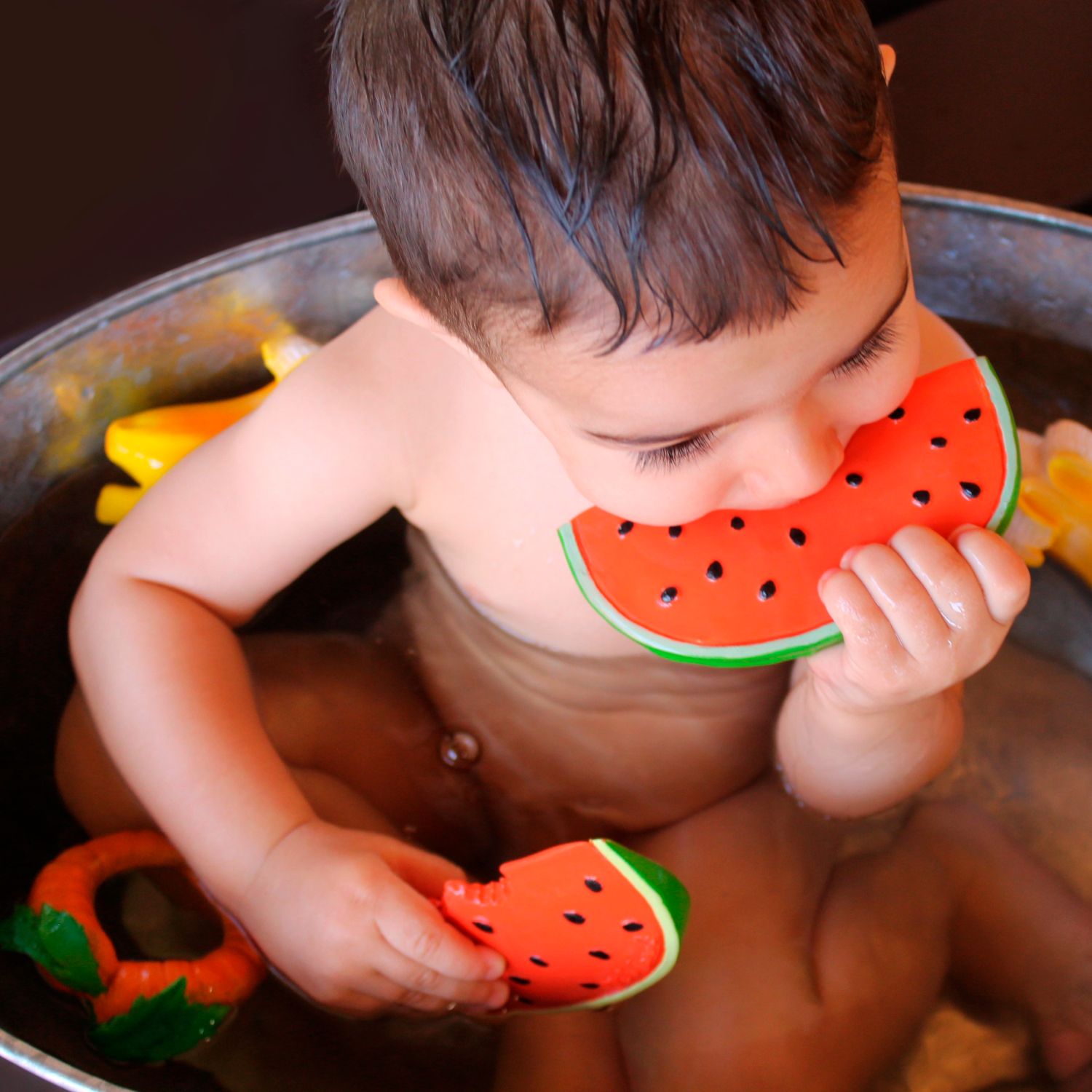 Oli & Carol Wally The Watermelon Natural Rubber Teether