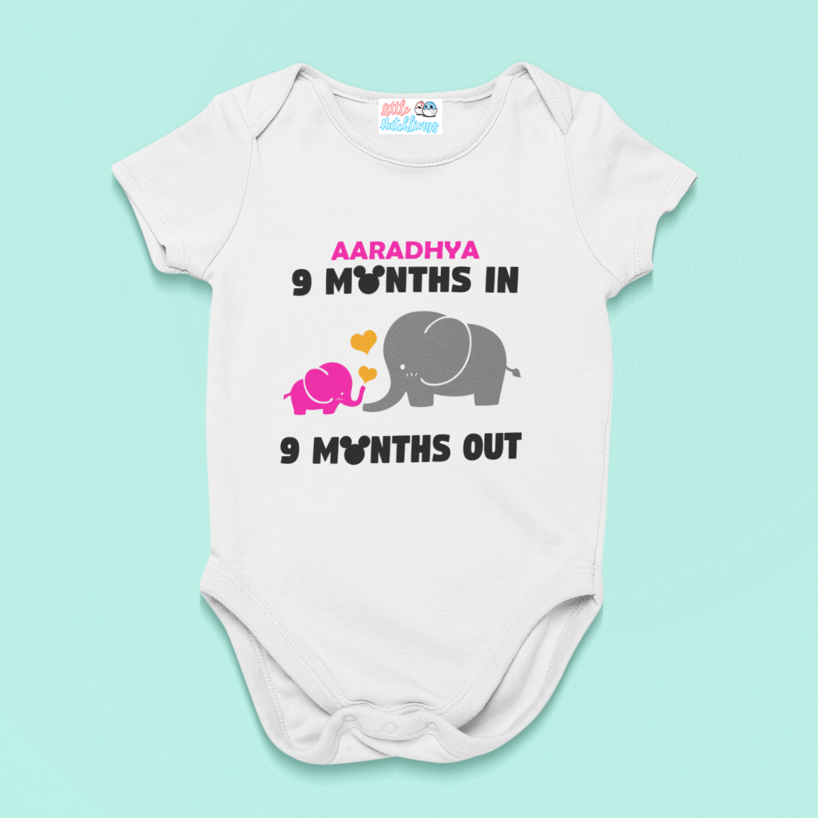 Monthly Birthday Months In Months Out Elephant Onesie