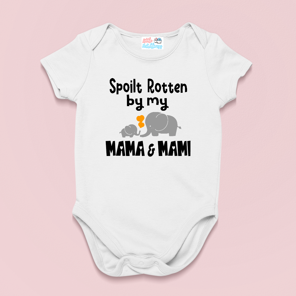 Spoilt Rotten By Mama Mami (Elephant) White Onesie