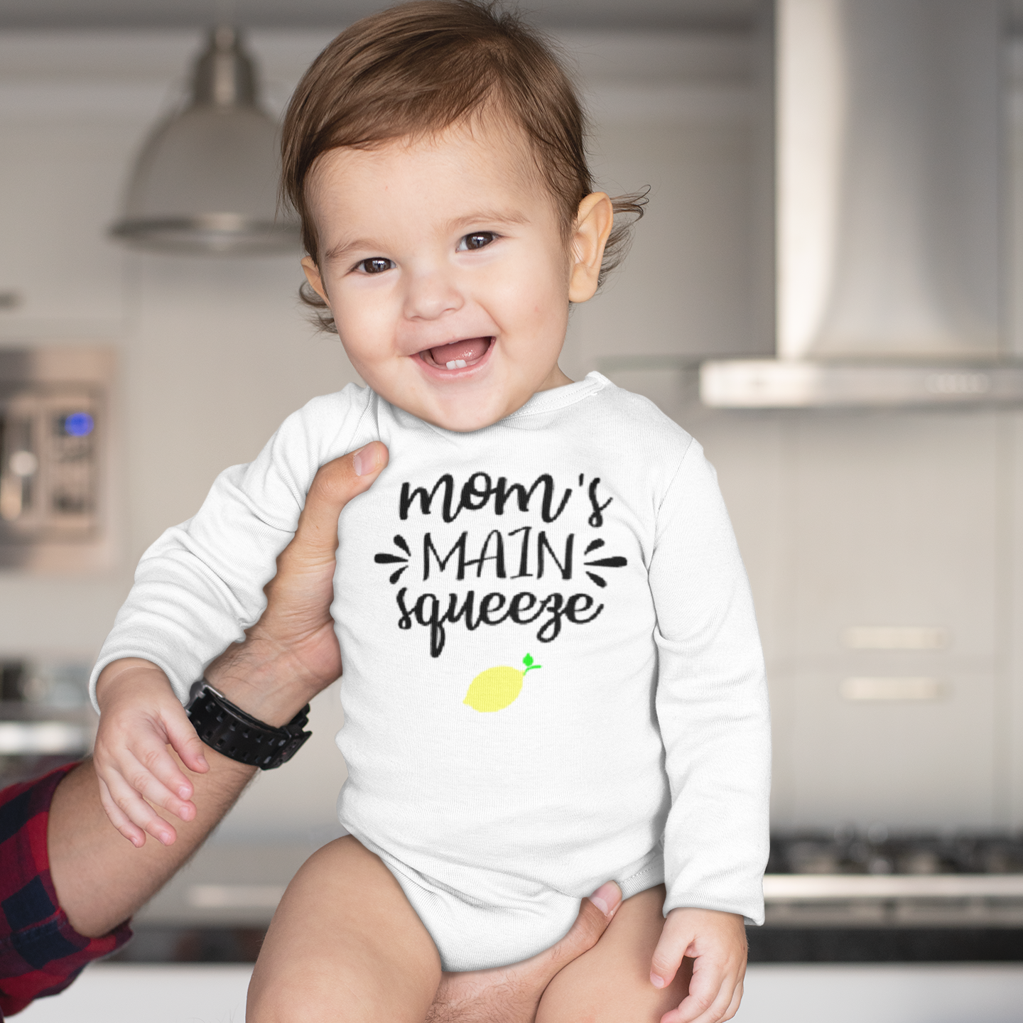 Mom's Main Squeeze White Full Sleeve Onesie / Tshirt