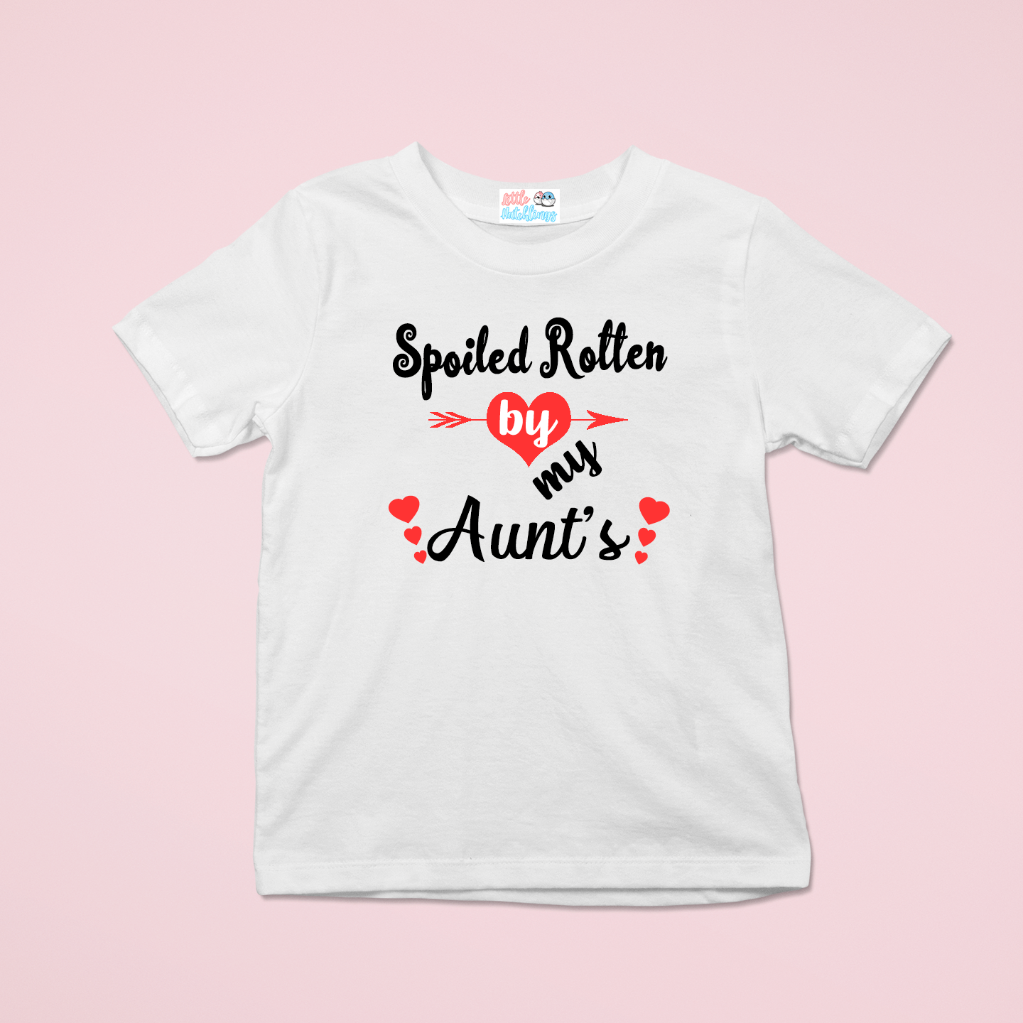 Spoilt Rotten By My Aunt (Heart) White Tshirt