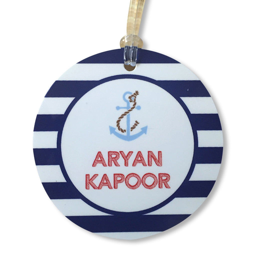 Luggage Tags - Nautical (Round), Set of 2