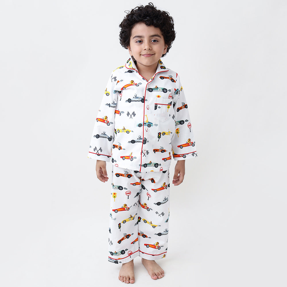 Racing Cars Organic Pajama Set