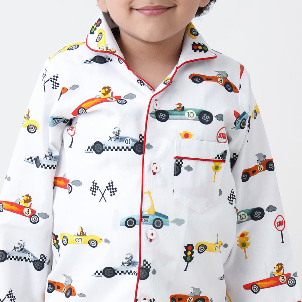 Racing Cars Organic Pajama Set