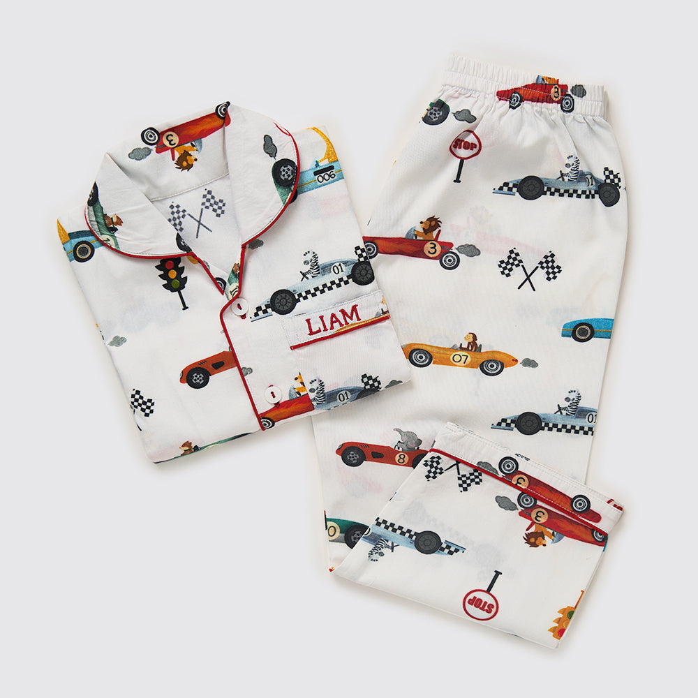 Racing Cars Organic Pajama Set