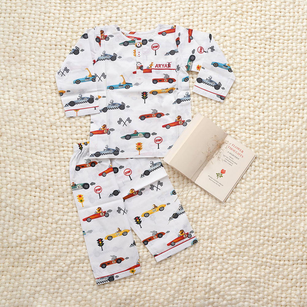 Racing Cars Organic Pajama Set