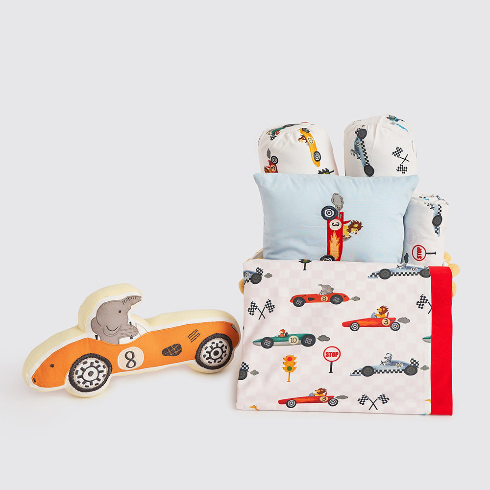 Rockabye Baby Crib Gift Hamper (racing cars)