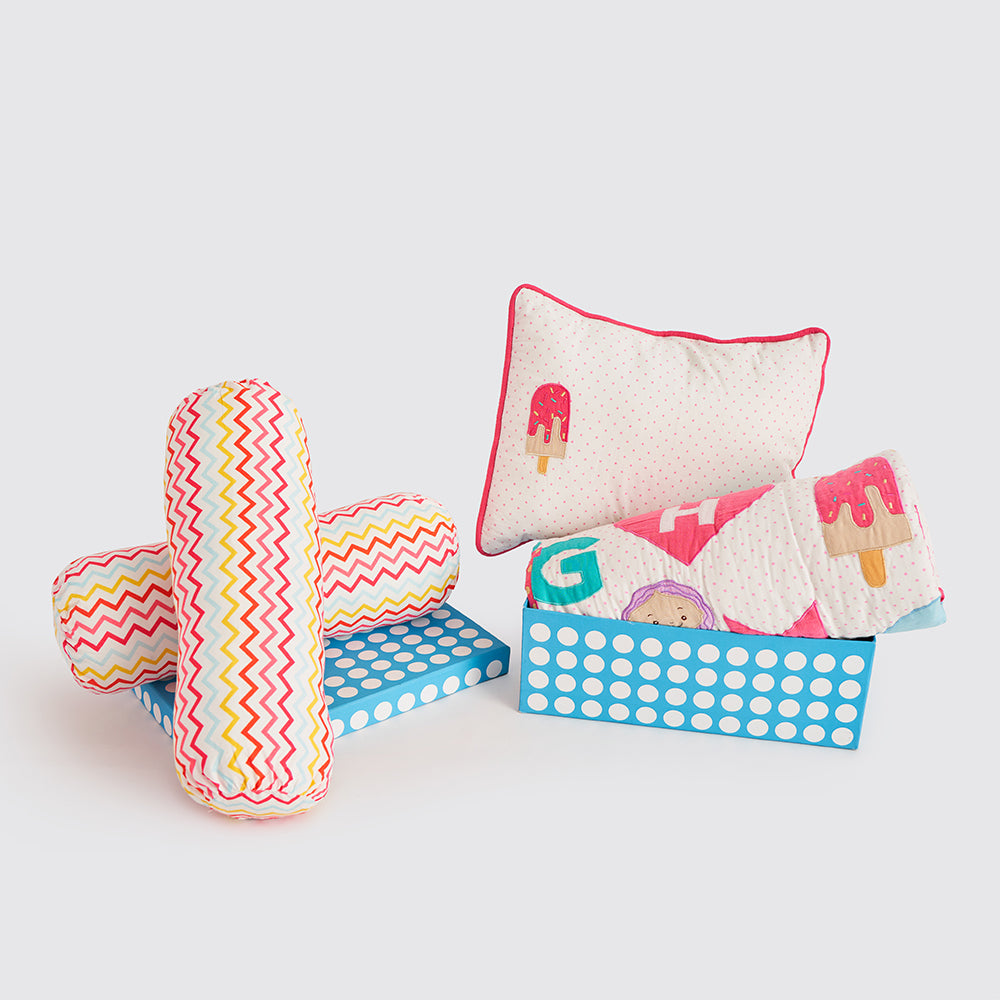 "Night Night" Crib Gift Set (Alphabets-Pink)