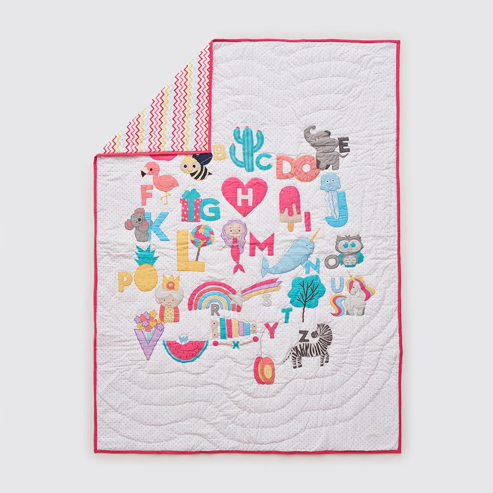 "Night Night" Crib Gift Set (Alphabets-Pink)