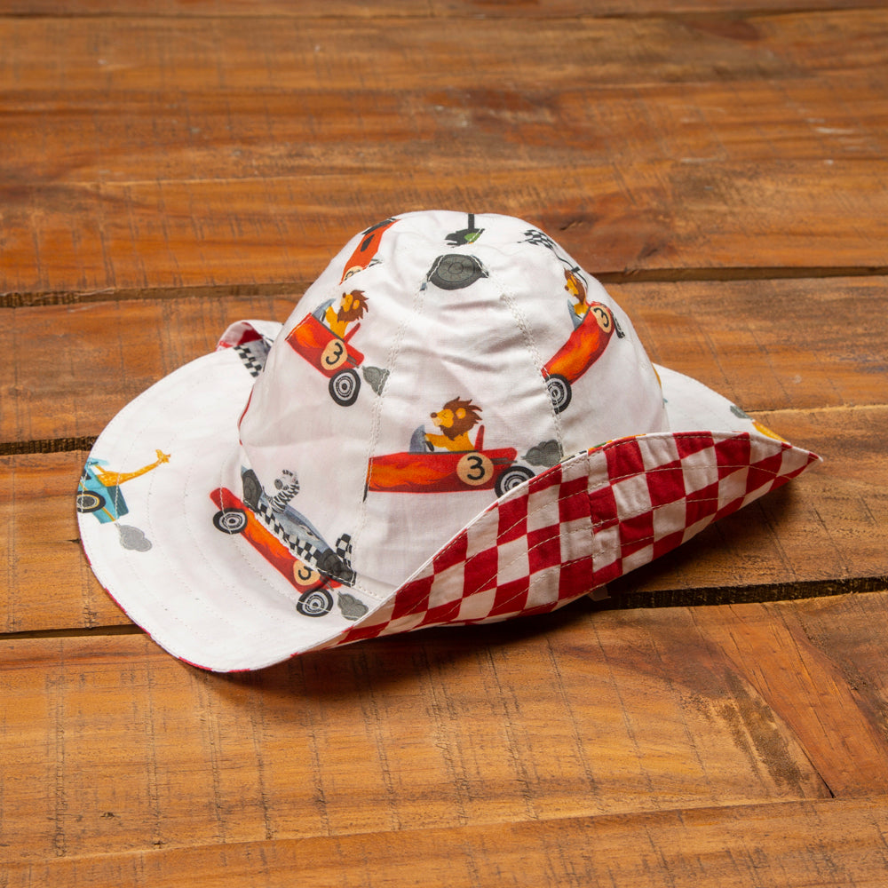 Racing Cars Organic Sun Hat