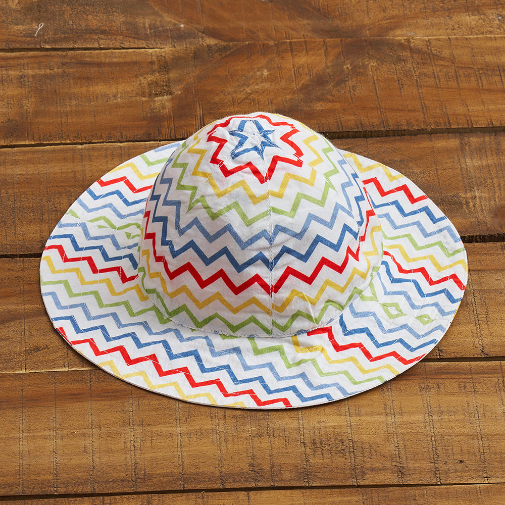 Alphabets Blue Organic Sun Hat