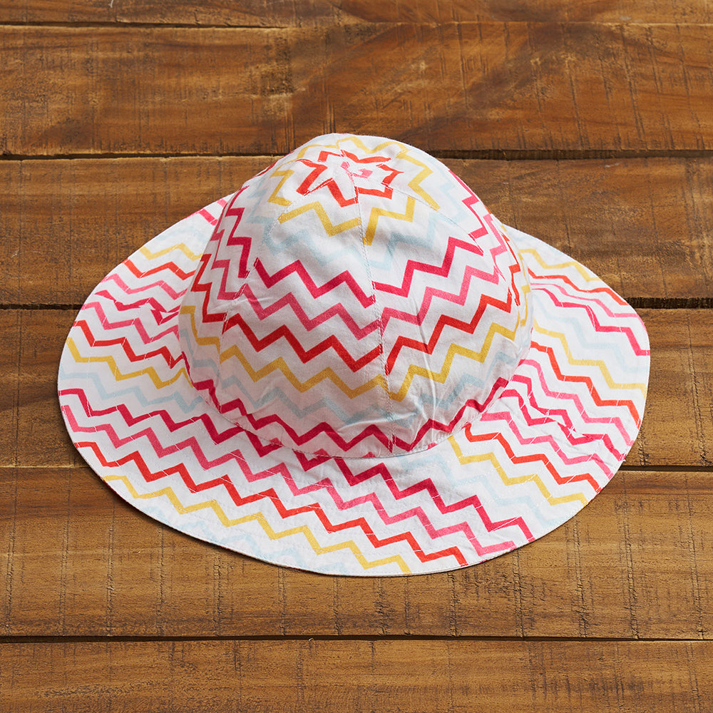 Alphabets Pink Organic Sun Hat