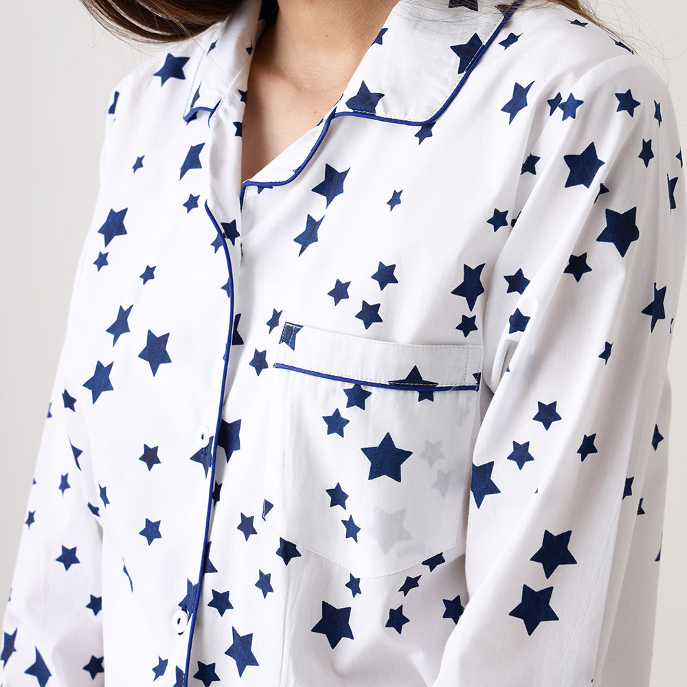 Navy Stars Pyjama Set for Women