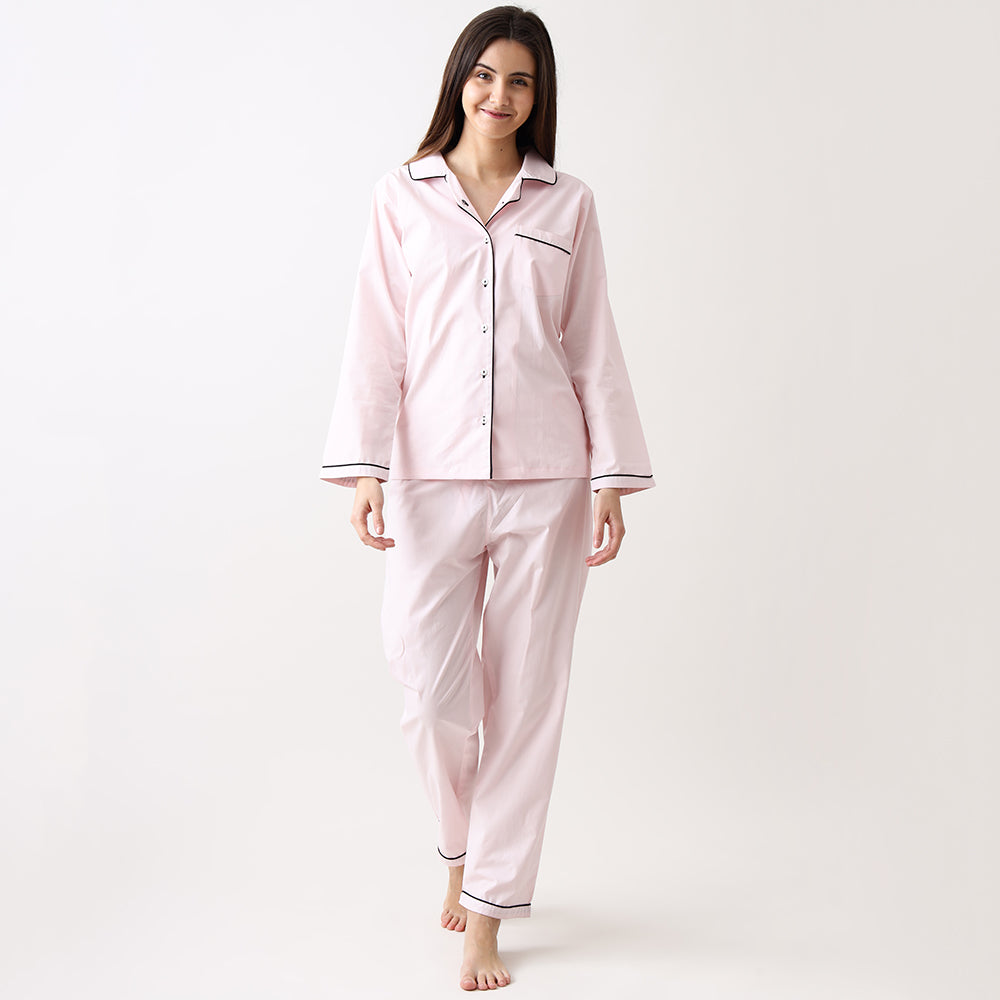 Classy Pink Pajama Set for Women