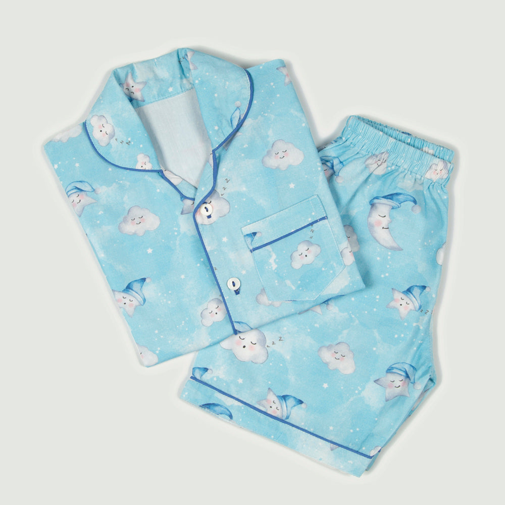 Celestial Blue Organic Shorts Set