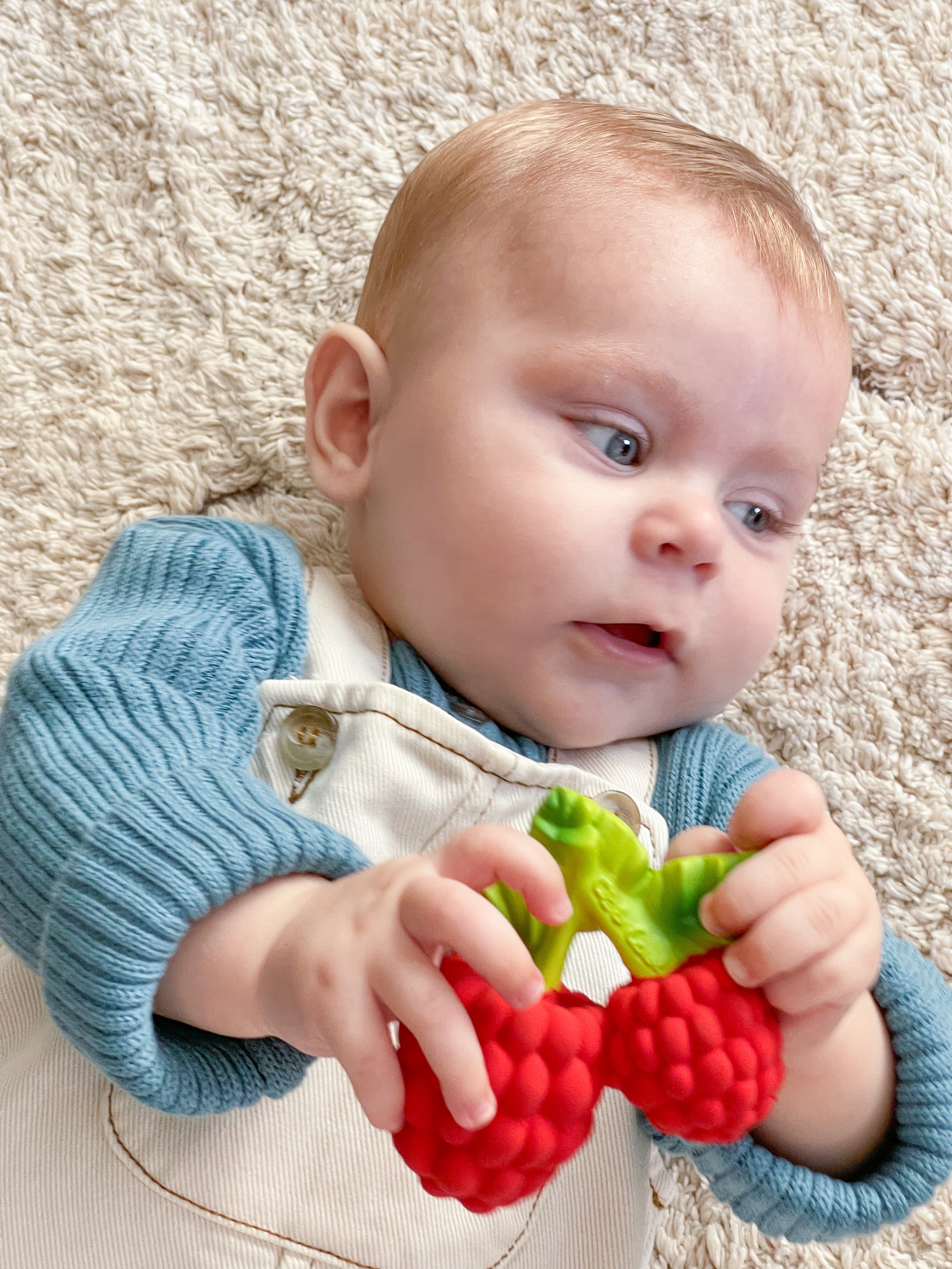 Oli & Carol Valery The Raspberry Natural Rubber Teether