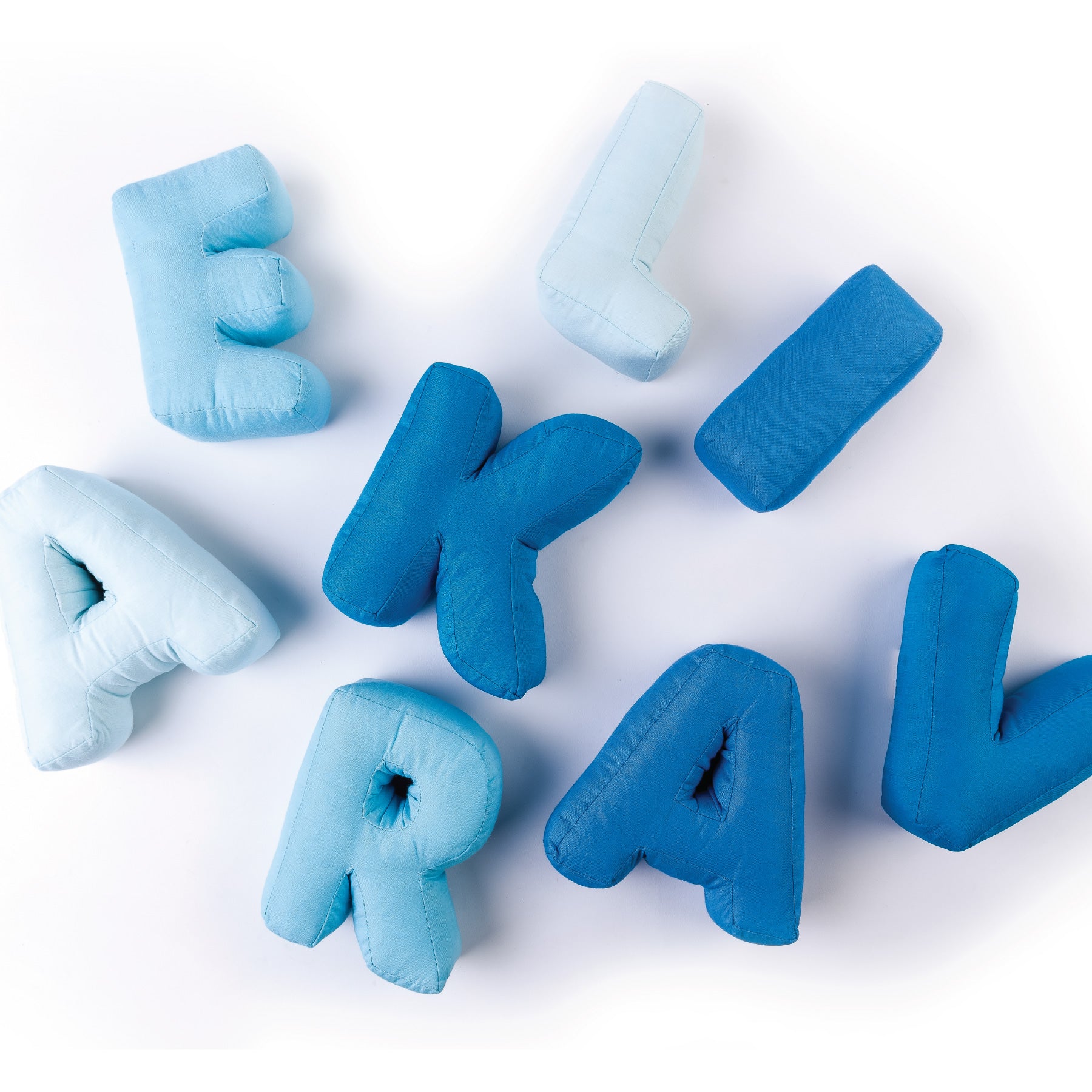 Letter Love Cushions - Ombre, Shades of Blue