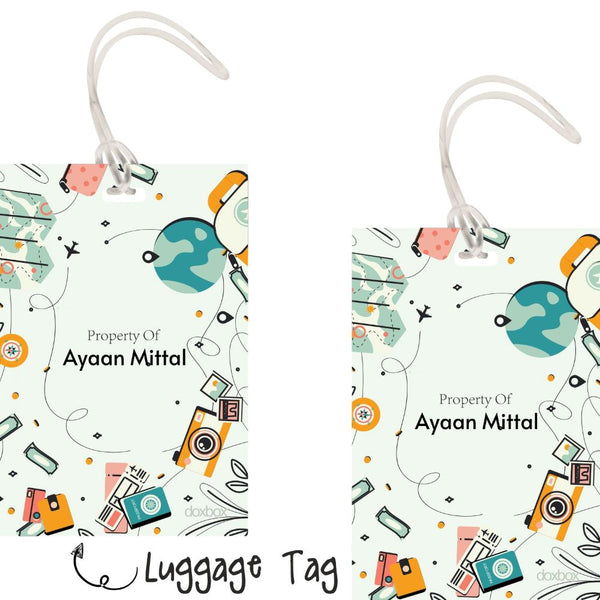 Boys luggage on sale tag