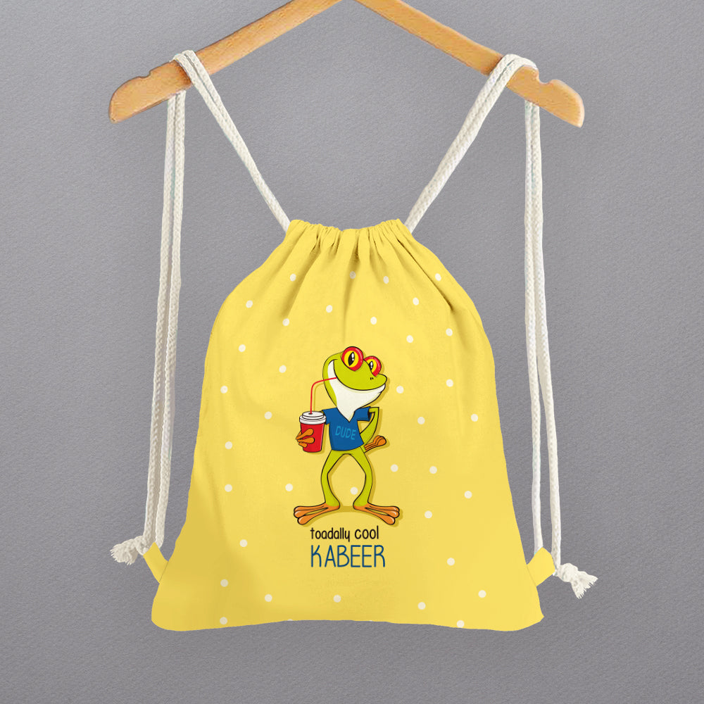 Personalised Drawstring Bags - Frog