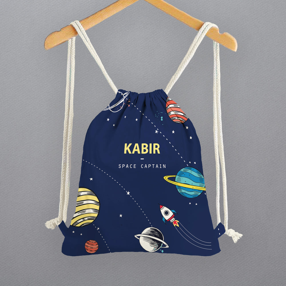 Personalised Drawstring Bags - Space