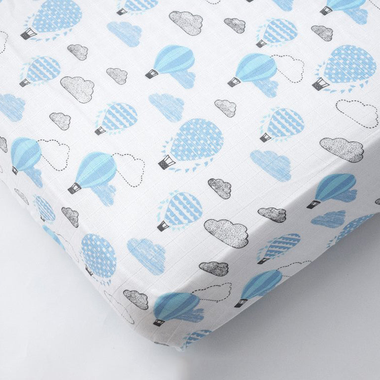 Masilo Organic Cot Bedding Set - Up Up & Away (Blue)