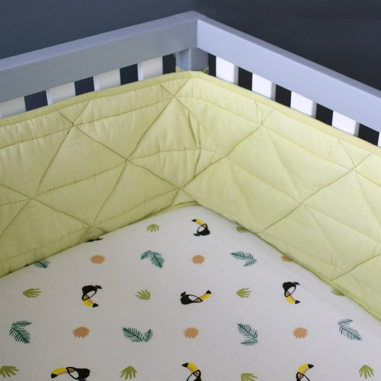 Masilo Organic Fitted Cot Sheet - Tropical Toucan
