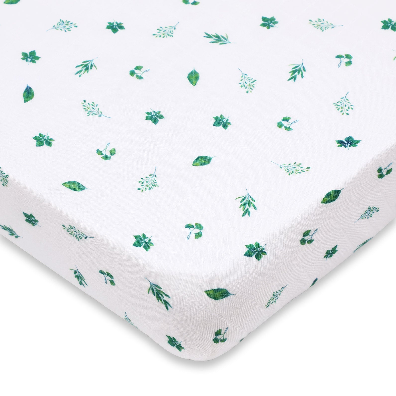 Masilo Bamboo Muslin Fitted Cot Sheet - Tropical Vibes Only