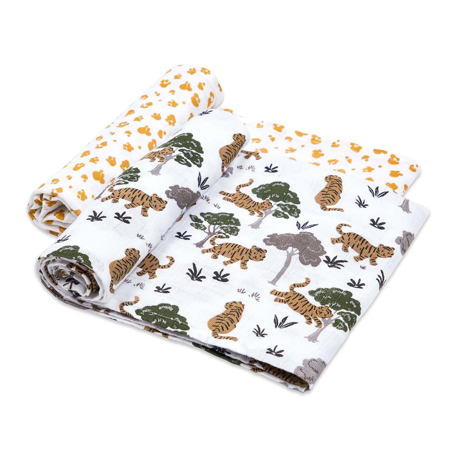 Masilo Organic Muslin Swaddles (Set of 2) - Born To Be Wild