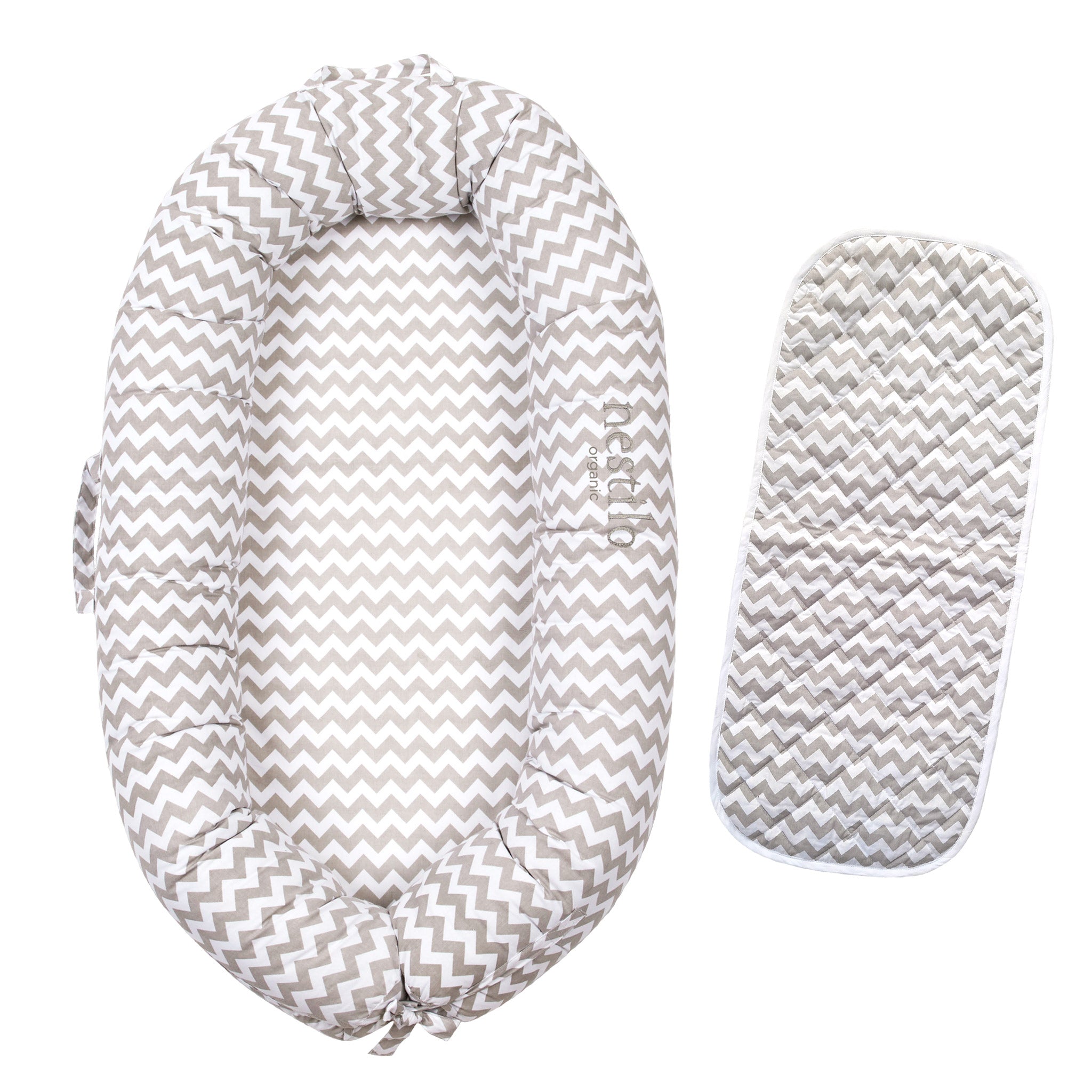 Masilo Kapok Organic Nestilo – Chevron (Grey)