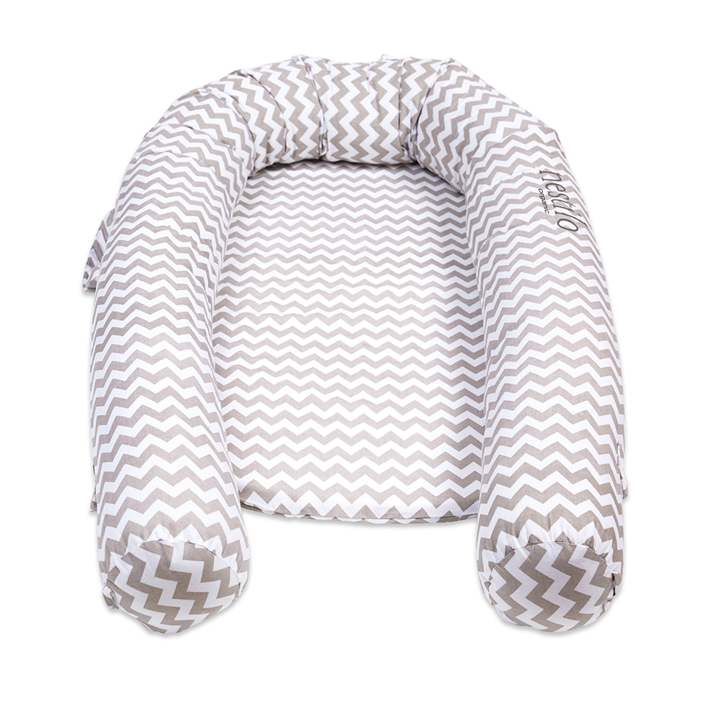 Masilo Kapok Organic Nestilo – Chevron (Grey)