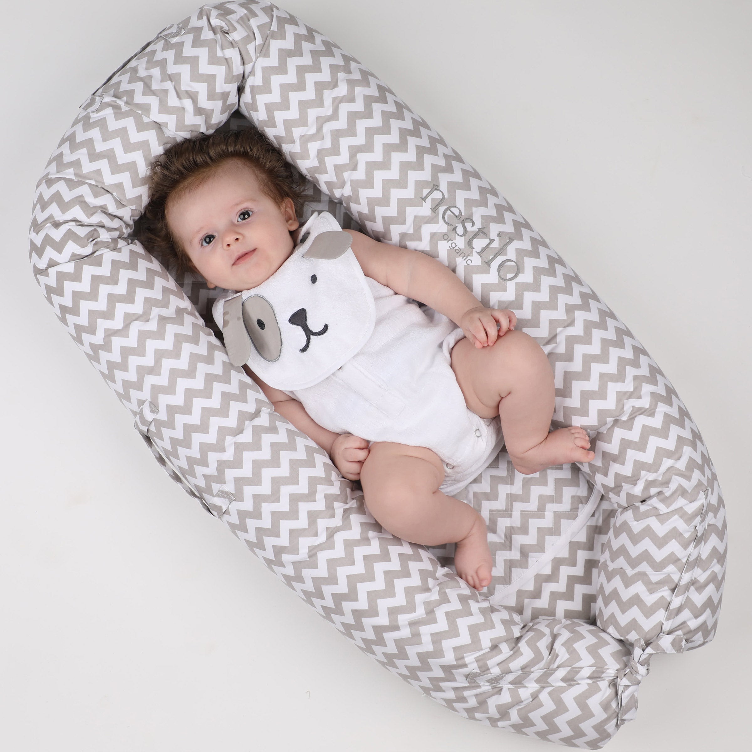 Masilo Kapok Organic Nestilo – Chevron (Grey)