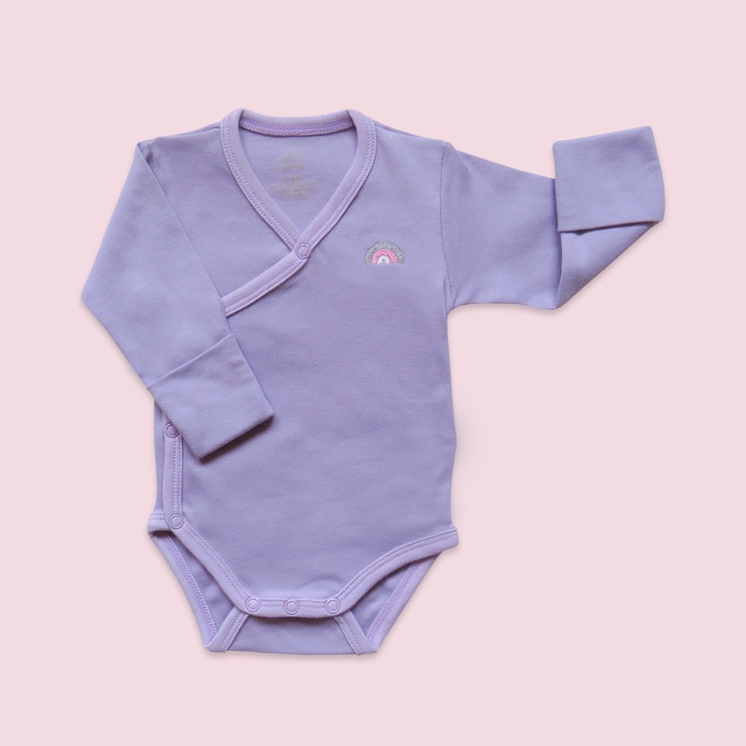 Masilo Long Sleeve Kimono Bodysuit - Lilac