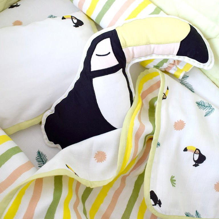 Masilo New Baby Mini Cot Set - Tropical Toucan