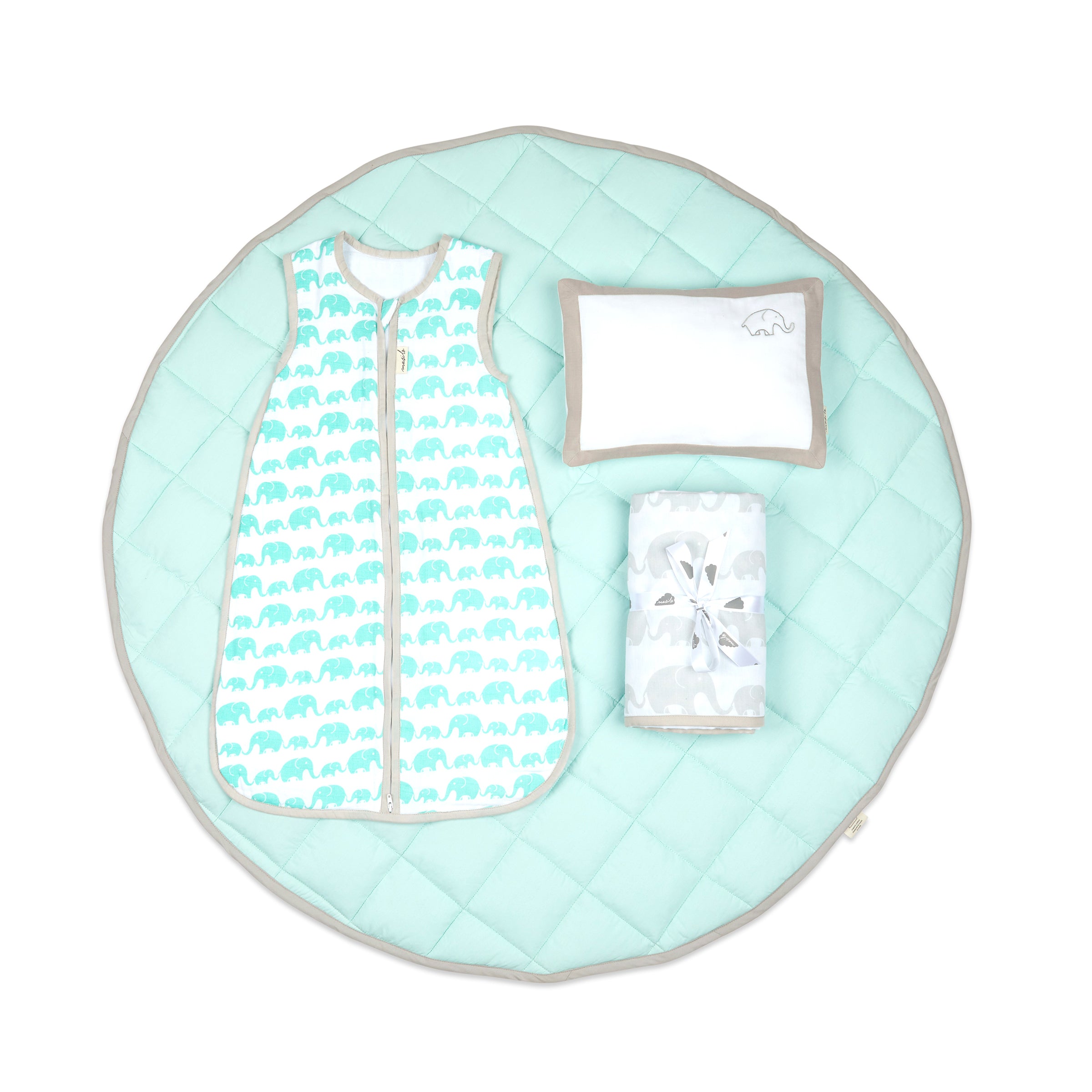 Masilo Baby Bedding & Nursery Essentials Gift Set – Elephant Parade