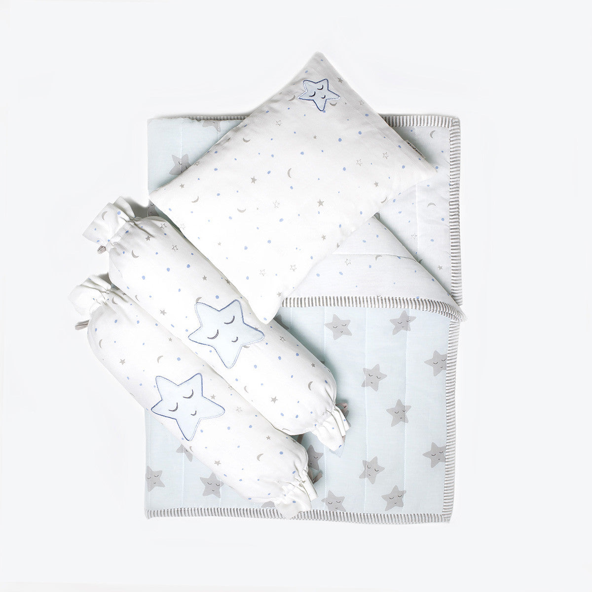 Masilo New Baby Mini Cot Set - Blue Star