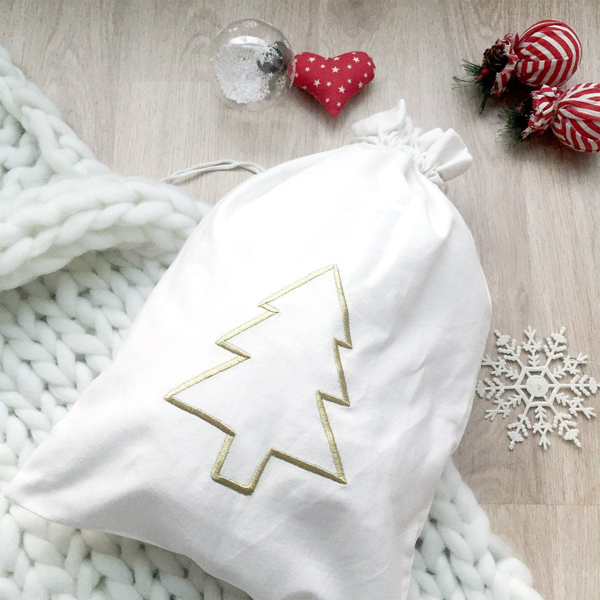 Personalised Masilo Fir Ever Christmas Sack