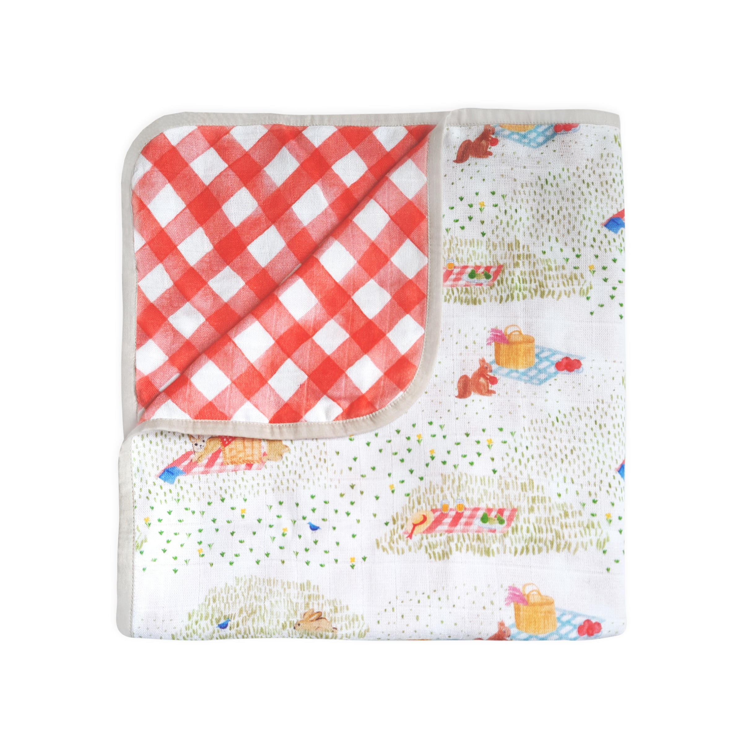 Masilo Bamboo Muslin Blanket - Picnic Party