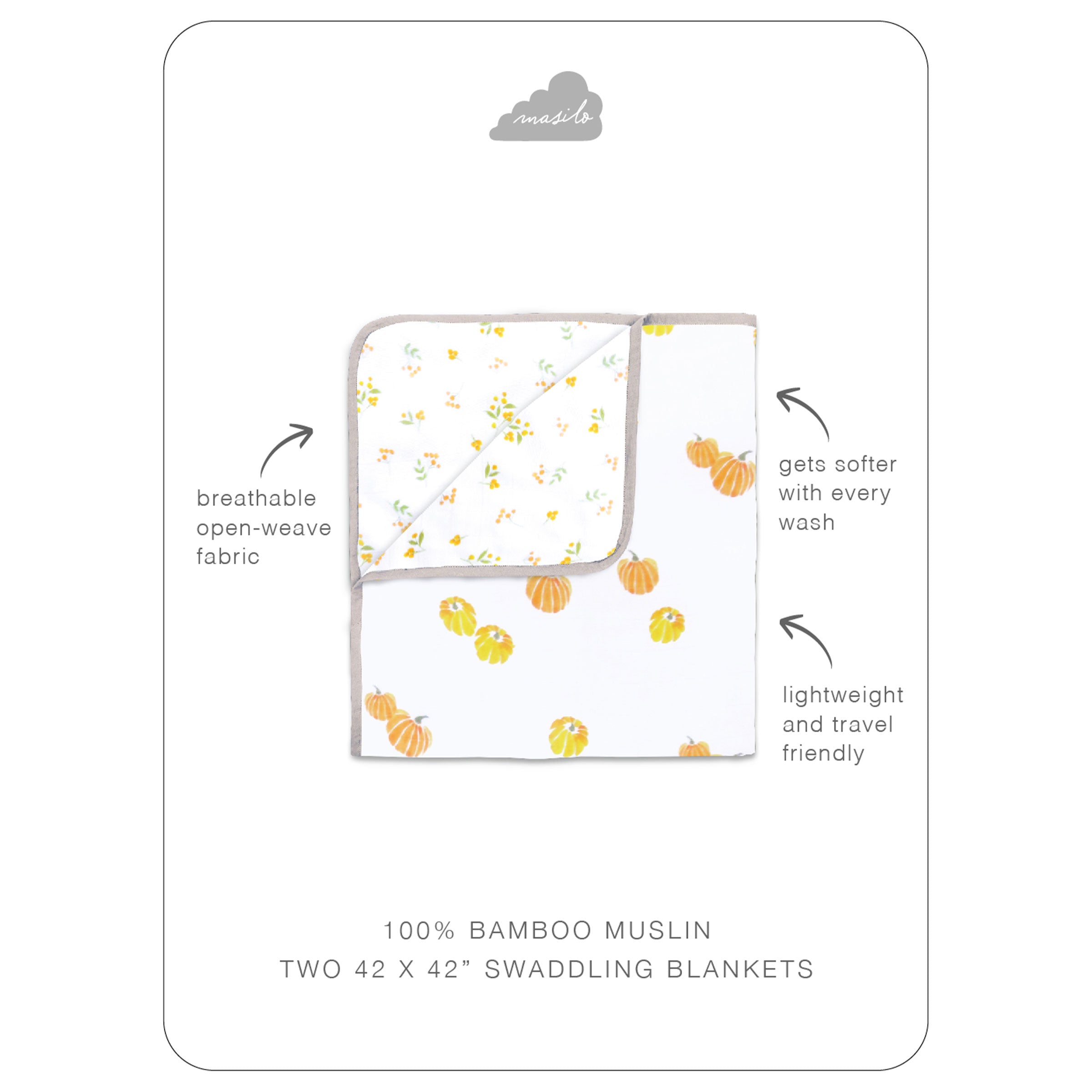 Masilo Bamboo Muslin Blanket - Our Little Pumpkin