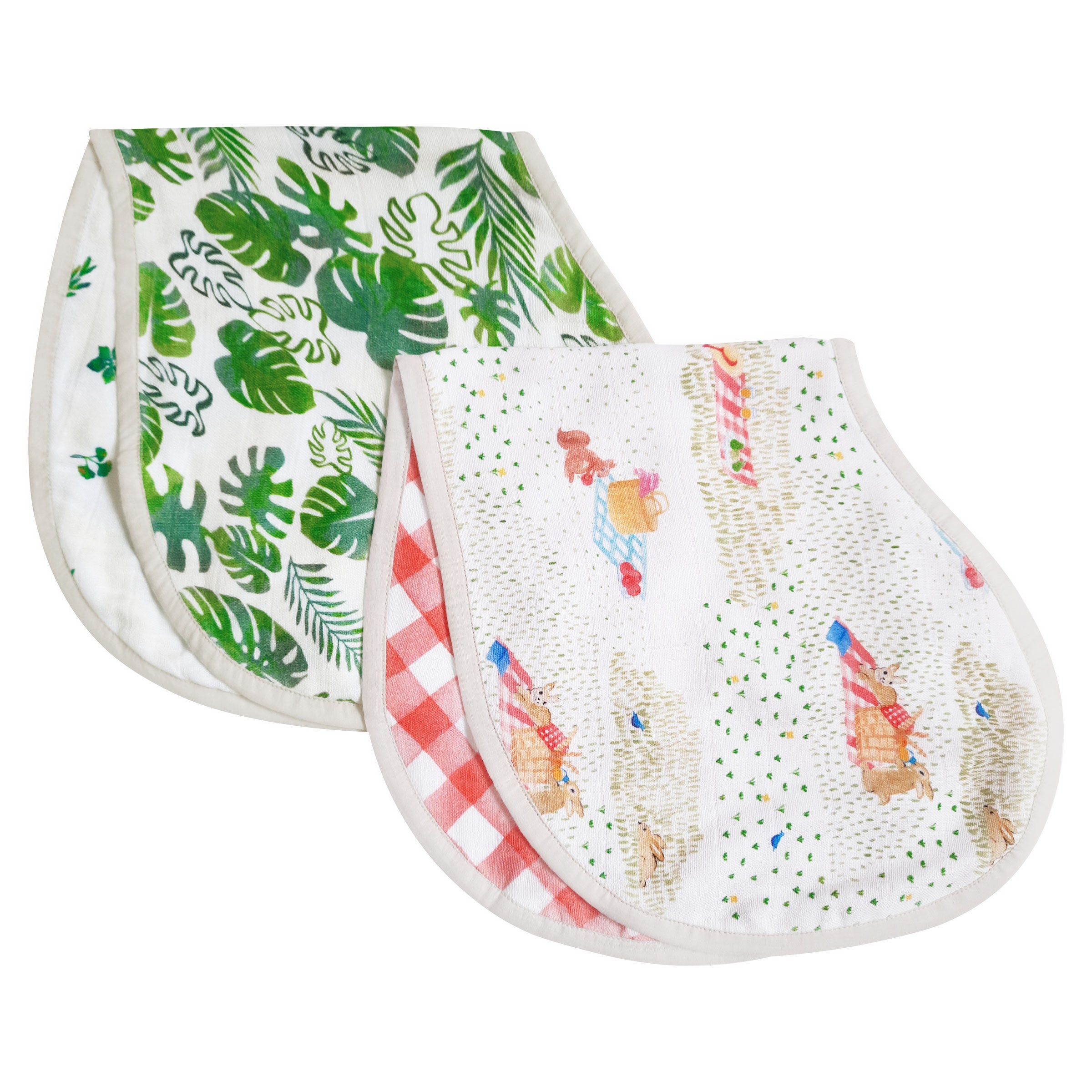 Masilo Bamboo Muslin Burp Cloth & Bib (Pack of 2) – Picnic Party