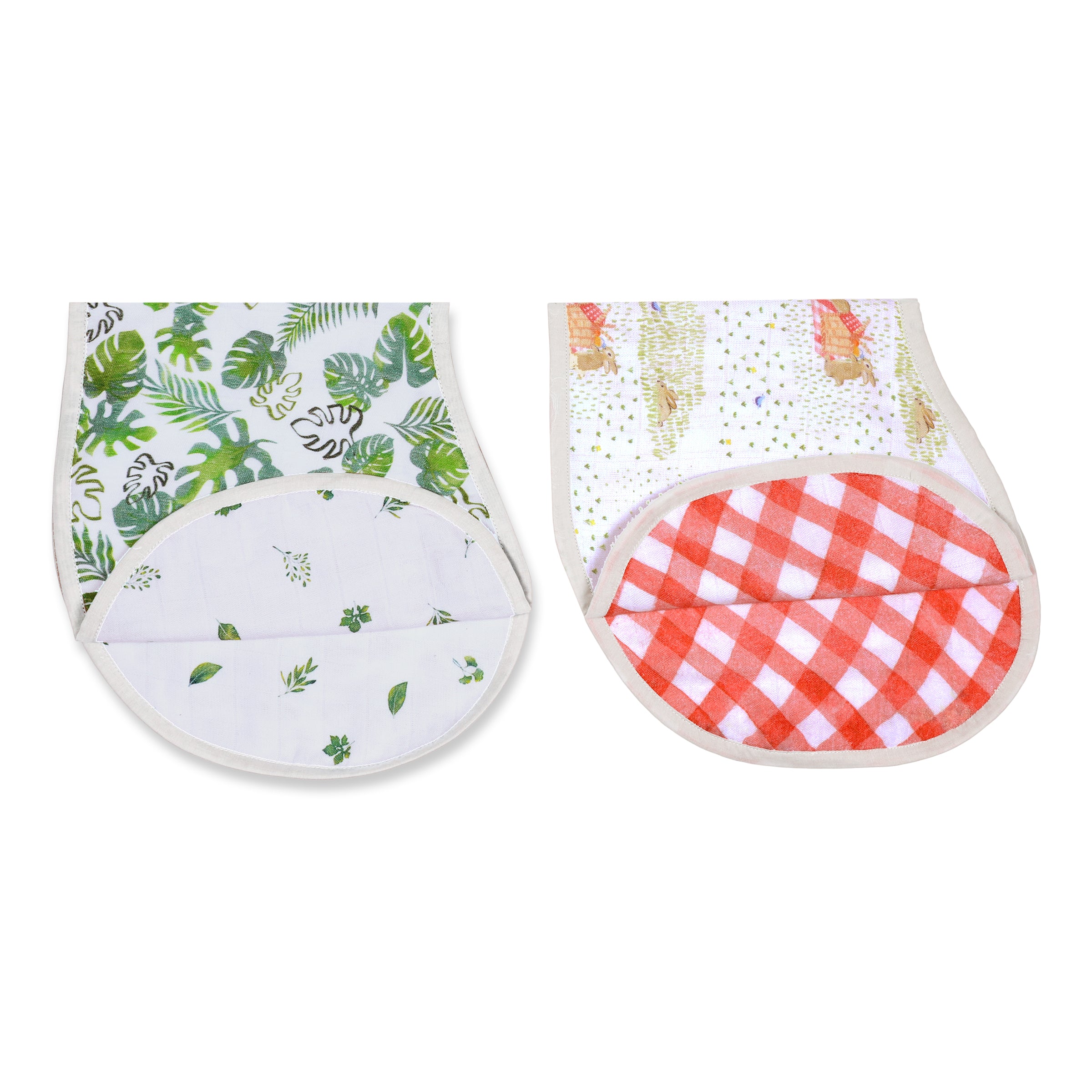 Masilo Bamboo Muslin Burp Cloth & Bib (Pack of 2) – Picnic Party