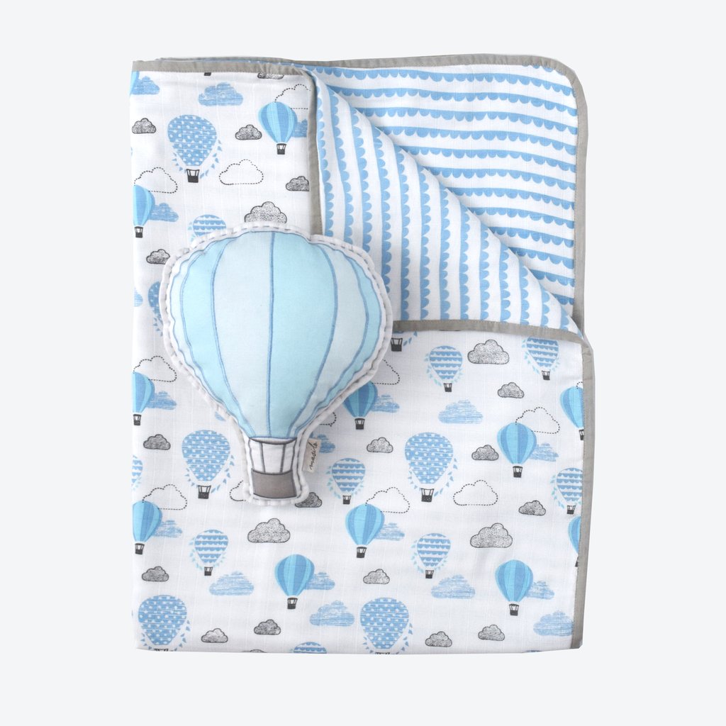 Masilo Tuck Me In Gift Bundle - Up Up & Away (Blue)