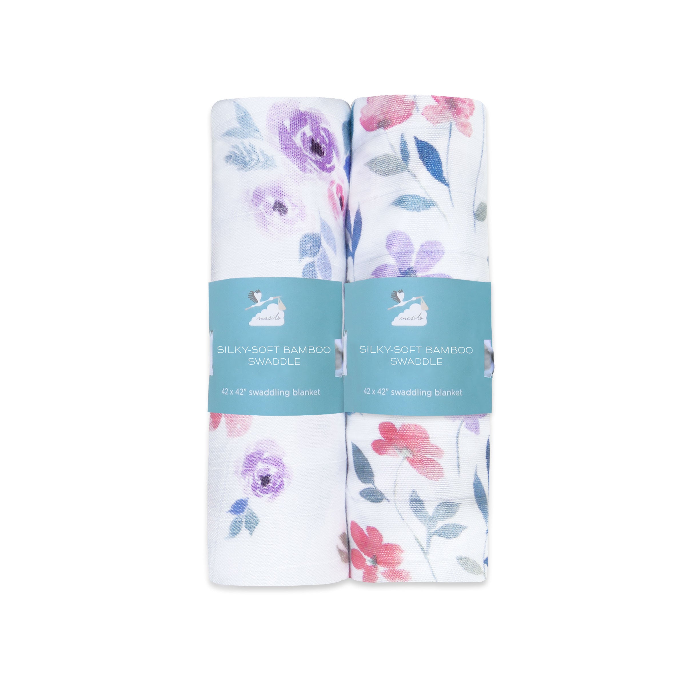 Masilo Bamboo Muslin Swaddles (Set of 2) - Bloom