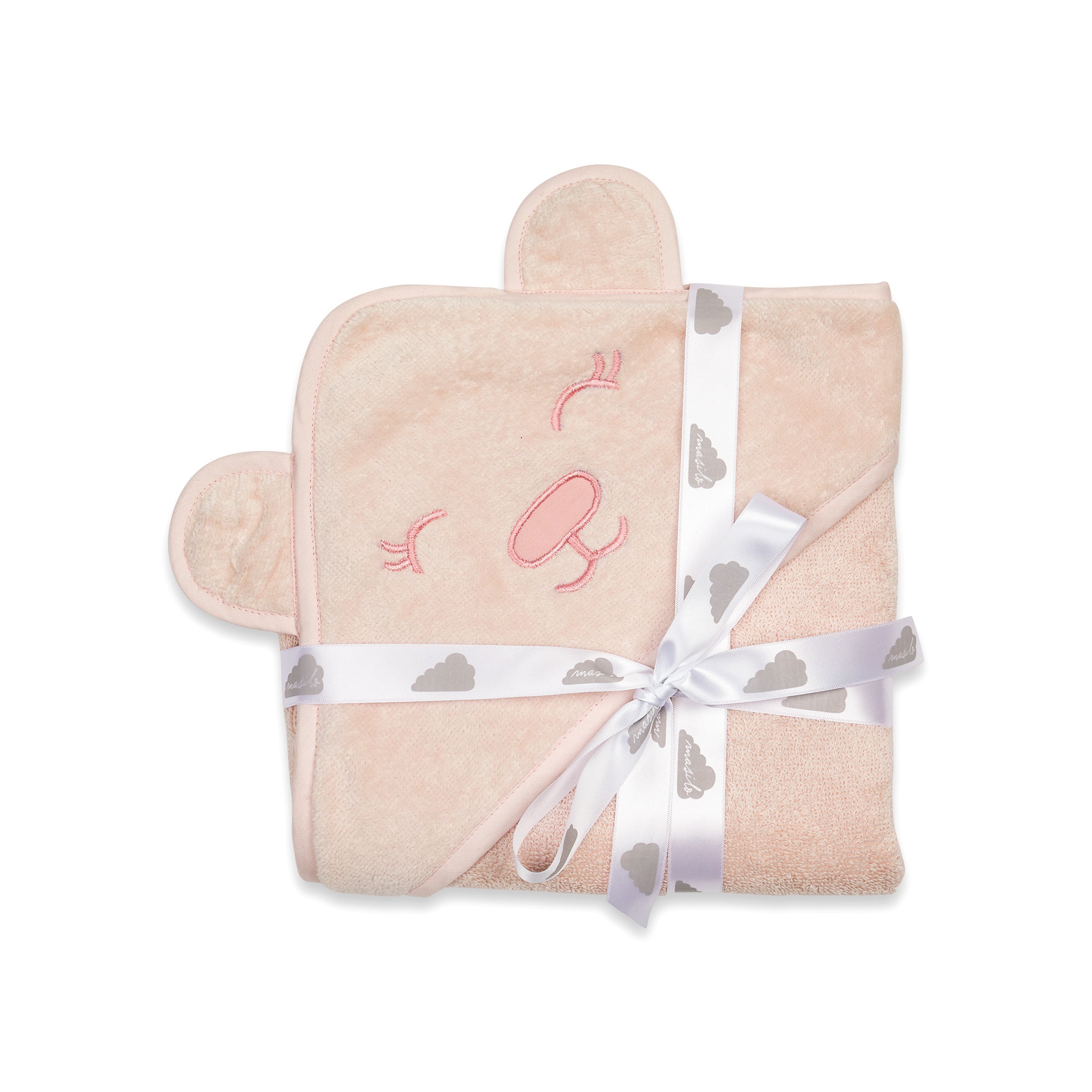 Masilo Organic Cotton Hooded Towel - Grrly Pink