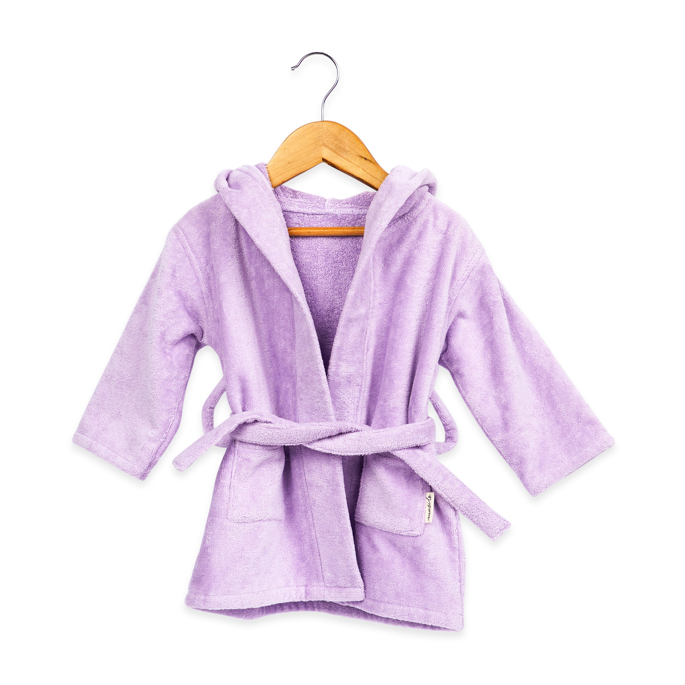 Masilo Organic Cotton Hooded Baby Robe – Lilac