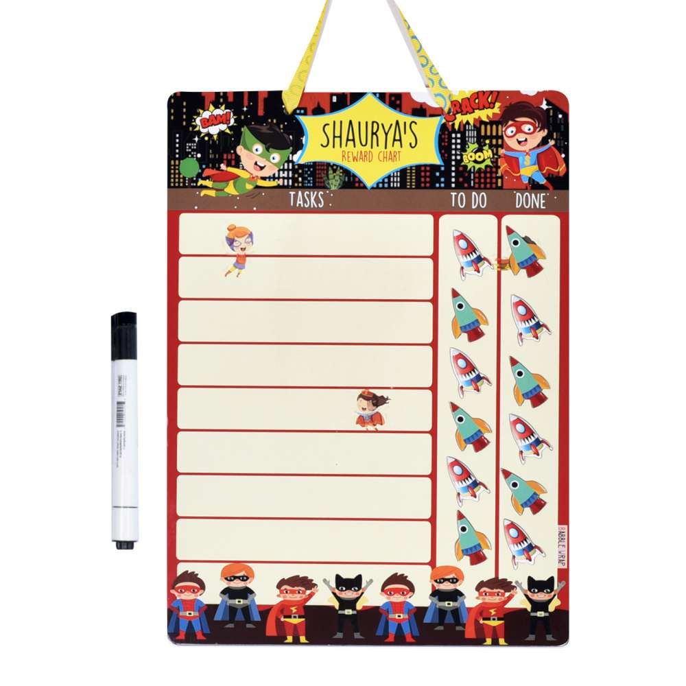 Magnetic Reward Chart - Super Hero Theme